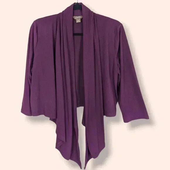 Jessica Open Front Purple Cardigan - Picture 5 of 7